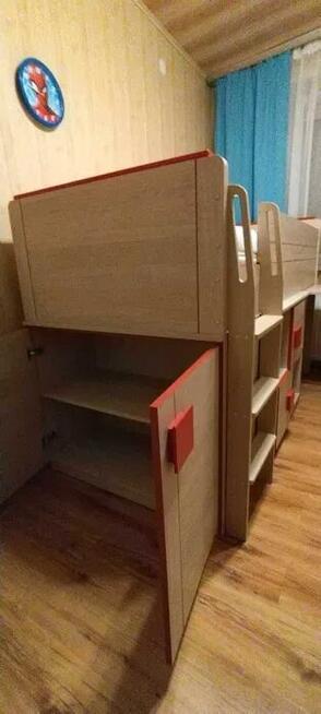 Komplet mebli Gumi-łóżko z biurkiem, szafa, komoda, regał