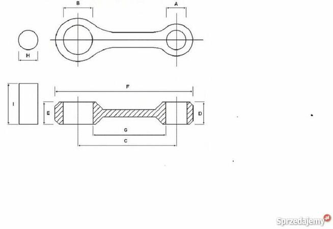 Korbowód ATV TGB 325 / SYM 350 MT1379