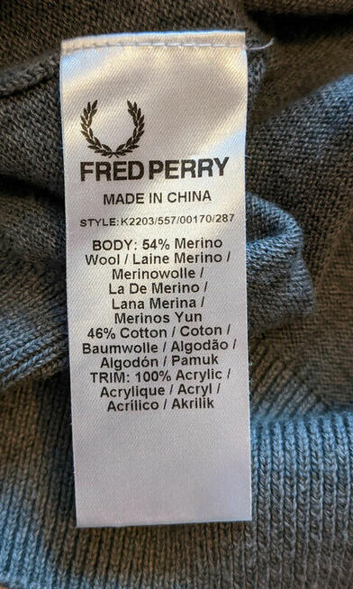 Fred Perry sweter pullover roz. L
