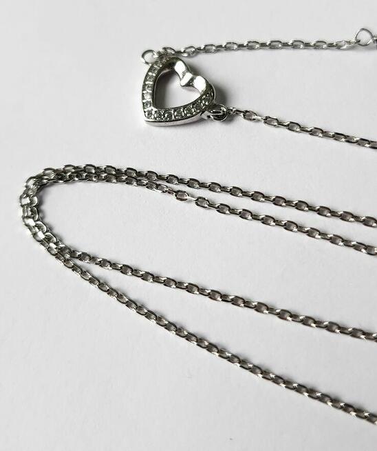 Srebrny komplet łańcuszek i bransoletka