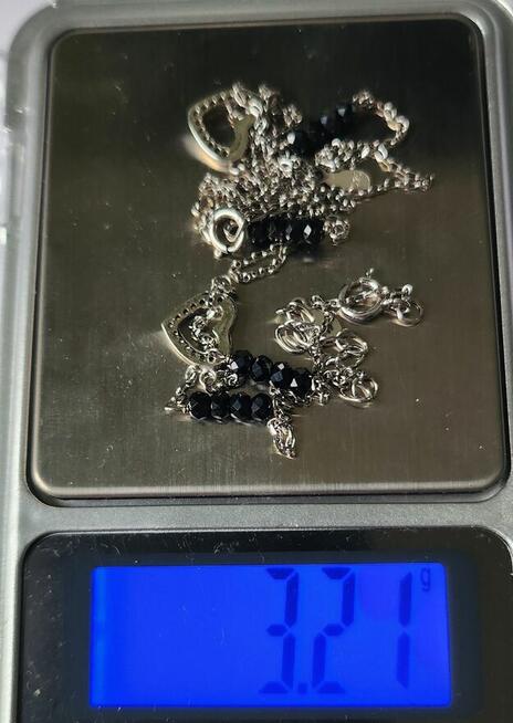 Srebrny komplet łańcuszek i bransoletka