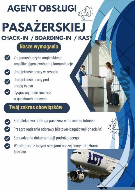 Agent Obsługi Pasażerskiej LOTNISKO CHOPINA
