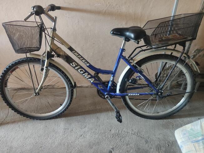 Rower damski z koszyczkami - używany bdb