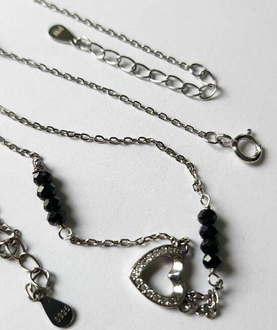 Srebrny komplet łańcuszek i bransoletka