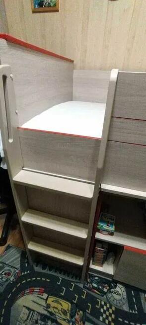 Komplet mebli Gumi-łóżko z biurkiem, szafa, komoda, regał