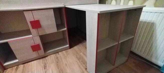 Komplet mebli Gumi-łóżko z biurkiem, szafa, komoda, regał