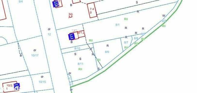 Działka pierwsza linia zabudowy