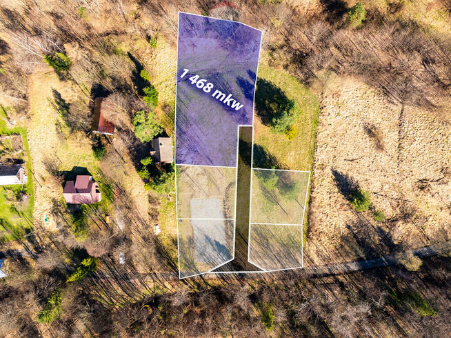 DZIAŁKA Z POZWOLENIEM NA BUDOWĘ DOMKU W STRÓŻY.