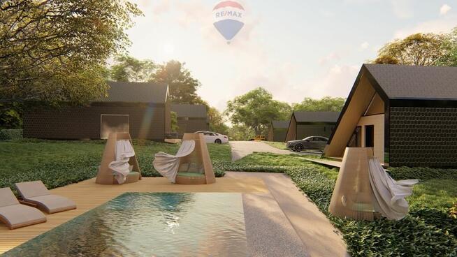 DZIAŁKA Z POZWOLENIEM NA BUDOWĘ DOMKU W STRÓŻY.