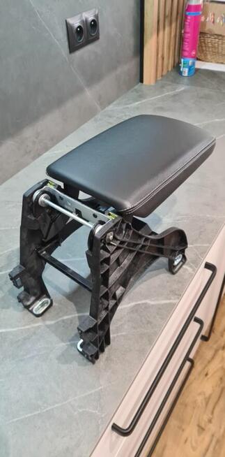 Podłokietnik skórzany Audi A4 B9 Quattro S-line Biała Nić