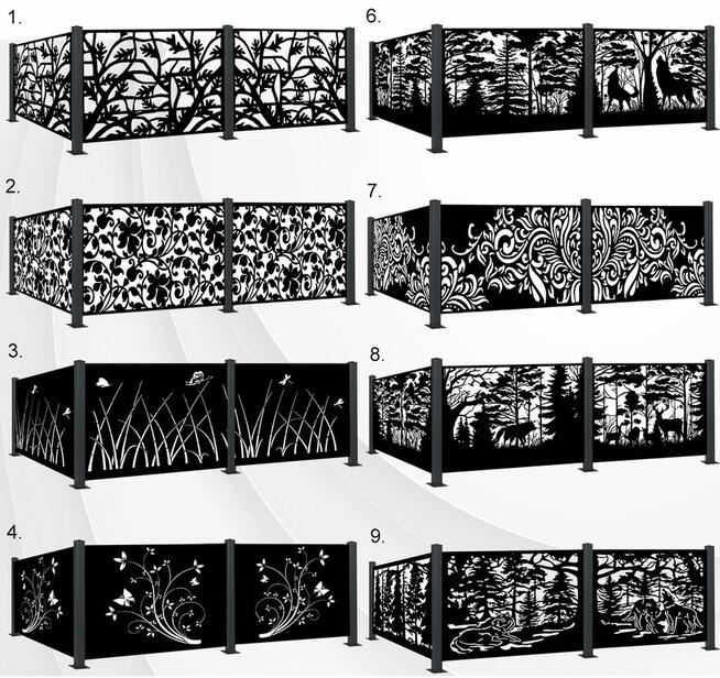 Balustrada balkonowa i tarasowa CNC na wymiar, aluminium, st