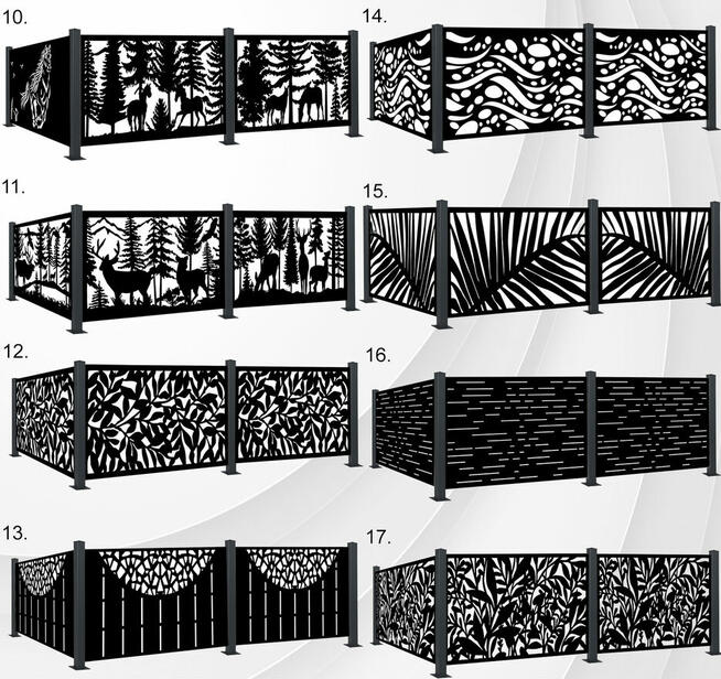 Balustrada balkonowa i tarasowa CNC na wymiar, aluminium, st