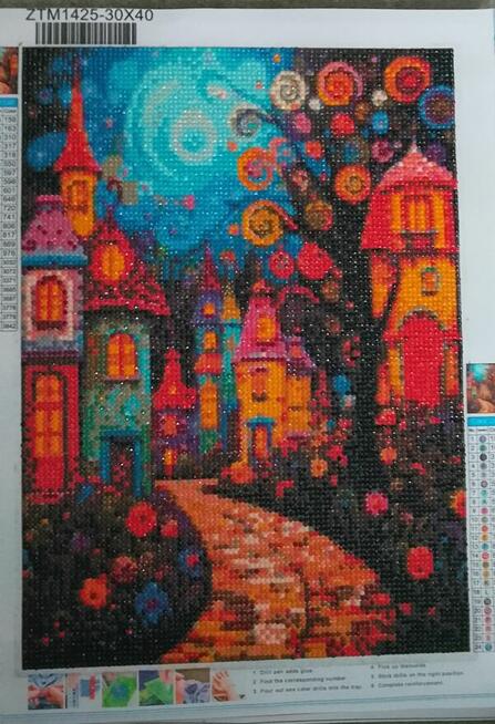 Haft Diamentowy Ręcznie Robiony Mozaika