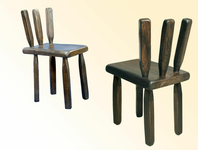 Dębowe krzesło mocne i trwałe z solidnych części. PROducent.