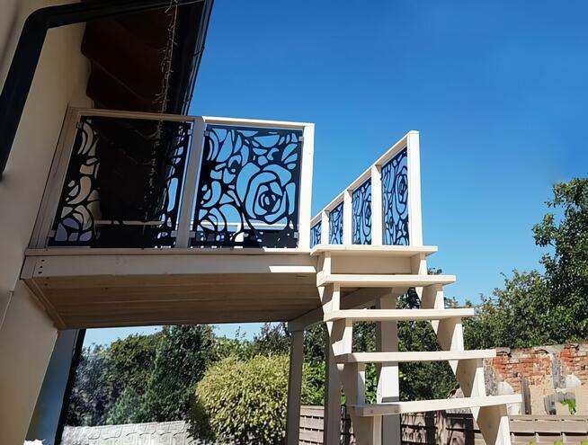 Balustrada balkonowa i tarasowa CNC na wymiar, aluminium, st