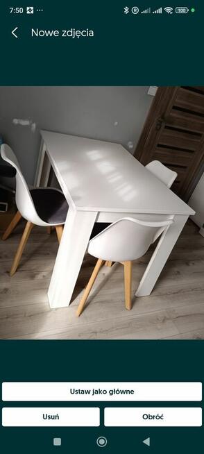 SPRZEDAM TANIO zestaw białych mebli stół szafka pod tv stoli