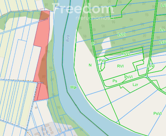 Działka inwestycyjna 2,19 ha przy rzece Bug