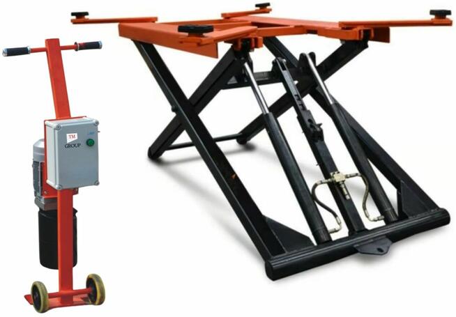 Podnośnik nożycowy mobilny 2,8T 1,45M regulowany łapy solidny