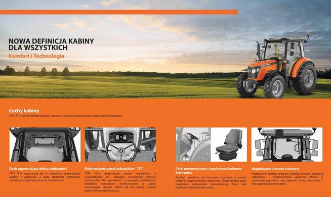 Ciągnik rolniczy TAFE 7515 74 kM