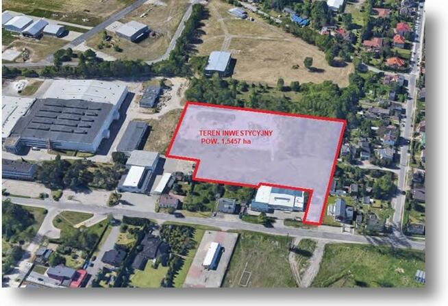 Teren Inwestycyjny 1,54 ha z WZ magazyn/produkcja - Łódź