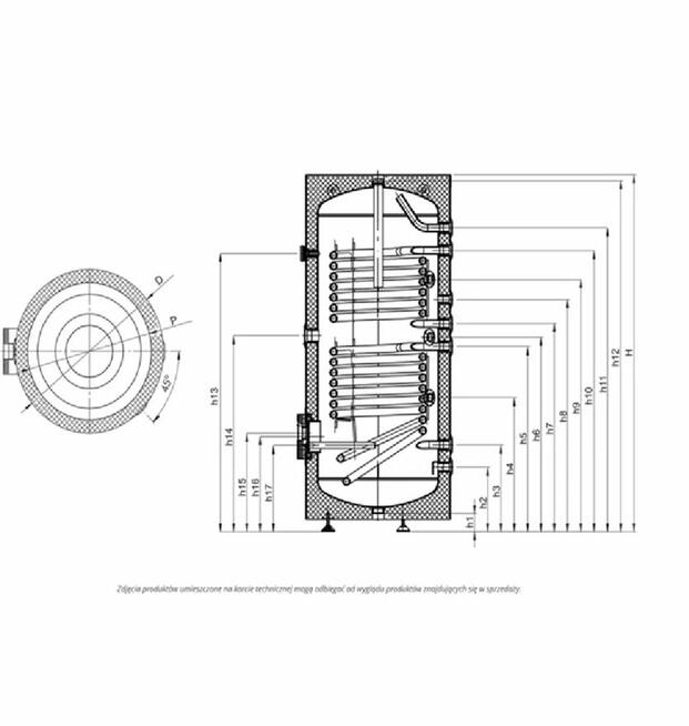 Zasobnik, bojler 400l. emaliowany z 2 wężownicami