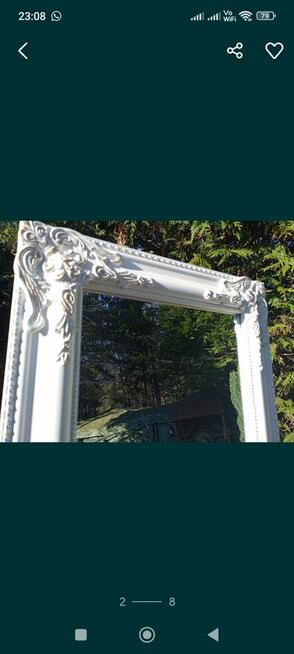 Eleganckie, białe duże lustro stojące JYSK Nordborg 160,5 x