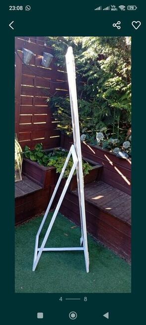 Eleganckie, białe duże lustro stojące JYSK Nordborg 160,5 x