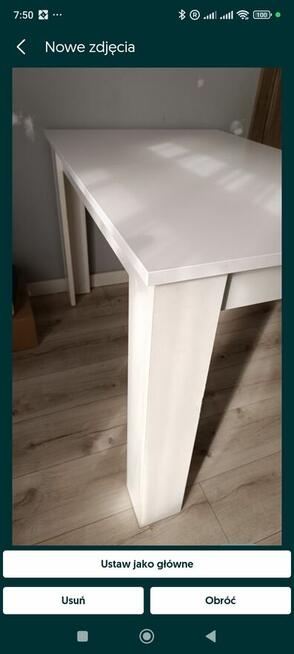 SPRZEDAM TANIO zestaw białych mebli stół szafka pod tv stoli