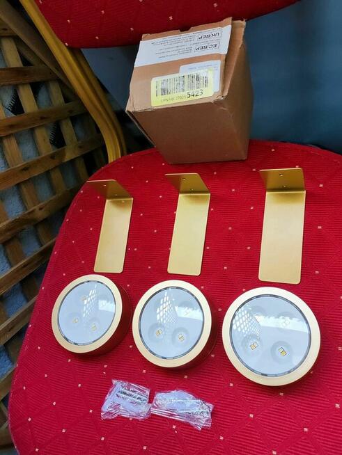 Lampki LED złote na baterie Lampa bezprzewodowa kinkiet