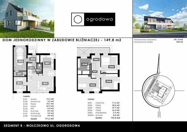 Bliźniak PREMIUM Wołczkowo ul. Ogrodowa