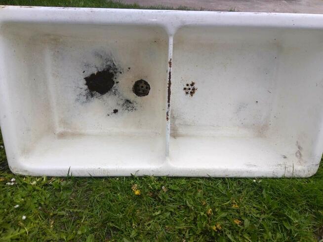 Zlewozmywak żeliwny dwukomorowy umywalka żeliwna dwukomorowa