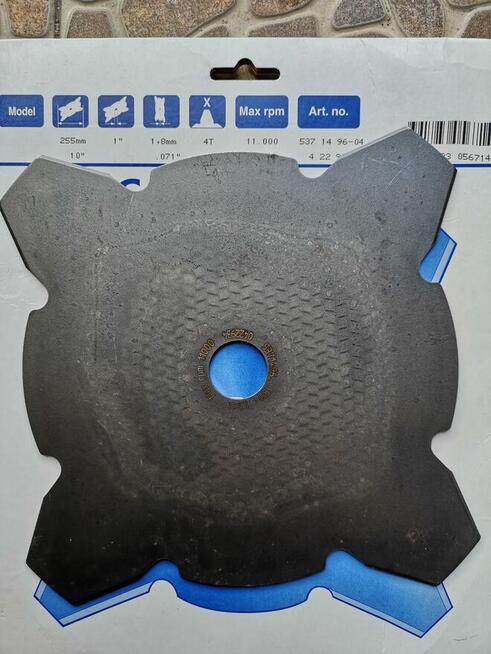 Nowa tarcza do trawy czterozębna Husqvarna Grass 255-4 ORYG.