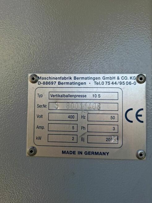 Belownica prasa do foli kartony makulatury nacisk 10 T