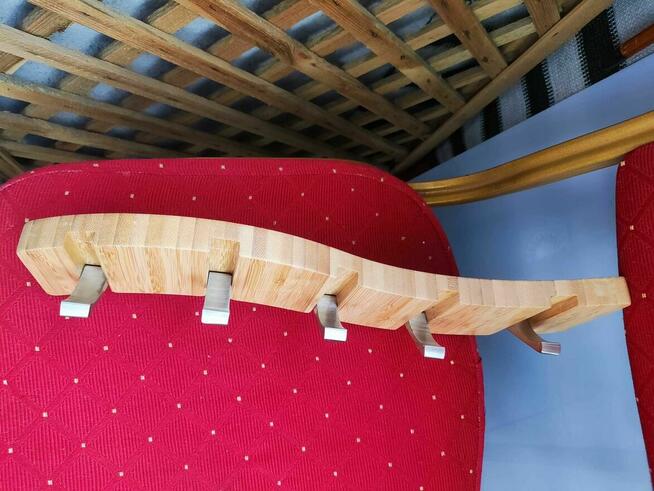 Wieszak na ręczniki kurtki drewniany z drewna bambusowy