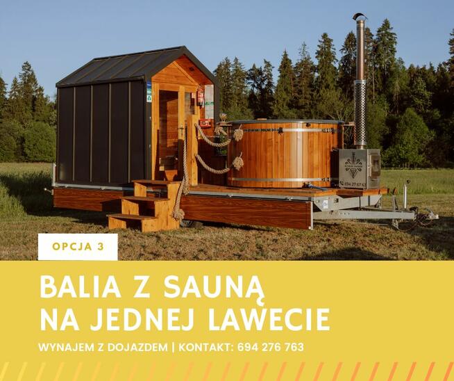 Wynajmę dowiozę MOBILNE jacuzzi sauna balia bania Mobilne SP