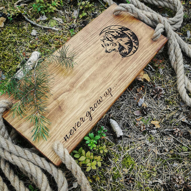 Huśtawka Boho drewniana - bezpieczna i solidna