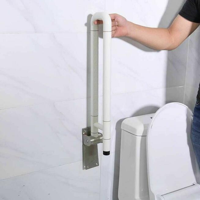 Poręcz do Toalety WC łazienki uchwyt biały bezpieczeństwa