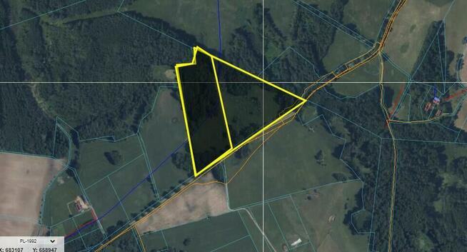 Działka rolna Langanki gm. Kętrzyn