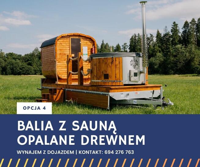 Wynajmę dowiozę MOBILNE jacuzzi sauna balia bania Mobilne SP