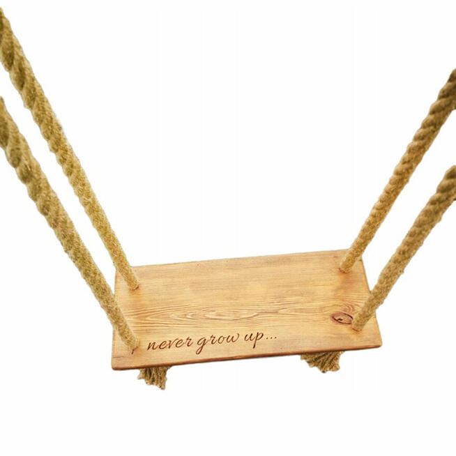 Huśtawka Boho drewniana - bezpieczna i solidna