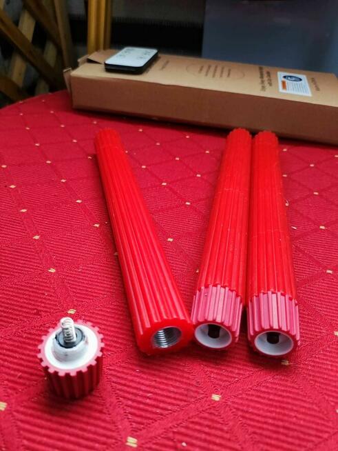 Czerwone świece LED stożkowe świeczki do świecznika lampki