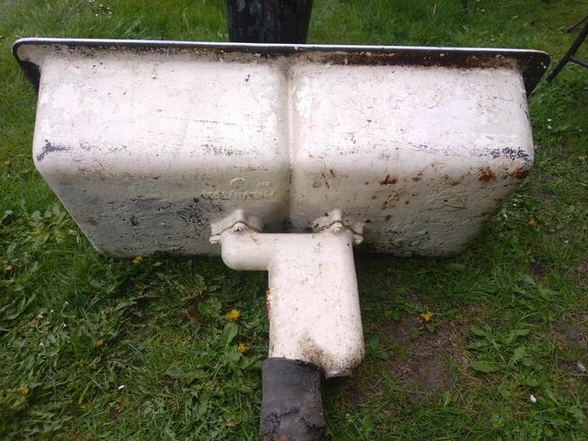 Zlewozmywak żeliwny dwukomorowy umywalka żeliwna dwukomorowa