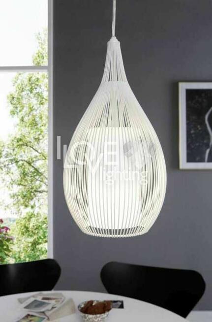 Lampa Biała wisząca żyrandol Eglo Razoni sufitowa sufit