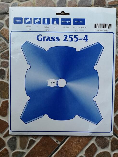 Nowa tarcza do trawy czterozębna Husqvarna Grass 255-4 ORYG.
