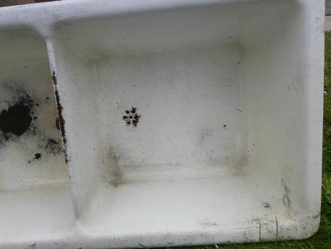 Zlewozmywak żeliwny dwukomorowy umywalka żeliwna dwukomorowa