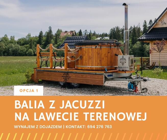 Wynajmę dowiozę MOBILNE jacuzzi sauna balia bania Mobilne SP