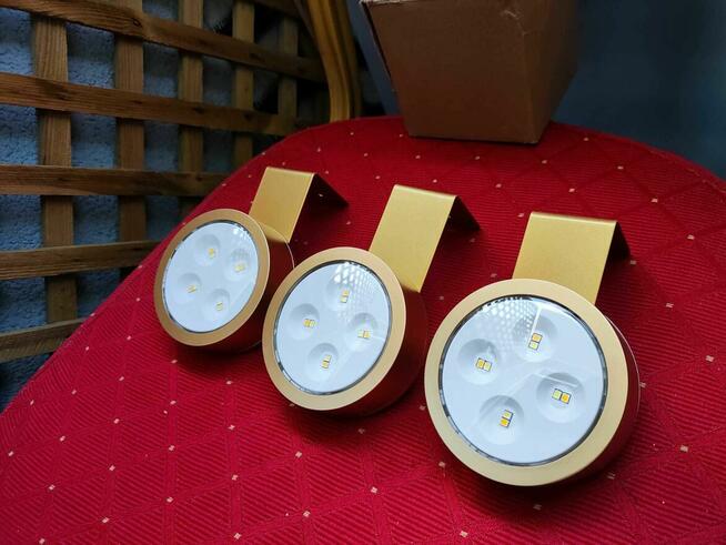 Lampki LED złote na baterie Lampa bezprzewodowa kinkiet