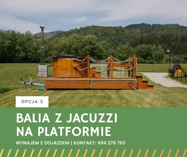 Wynajmę dowiozę MOBILNE jacuzzi sauna balia bania Mobilne SP