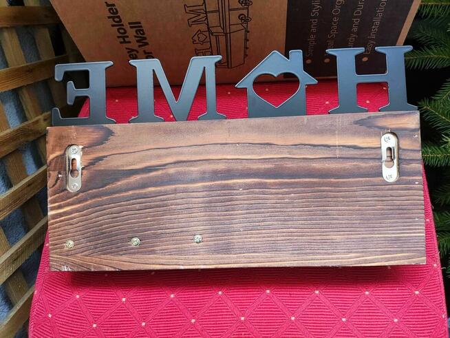 Półka szafka na Klucze Drewniana ścienna wisząca Regał