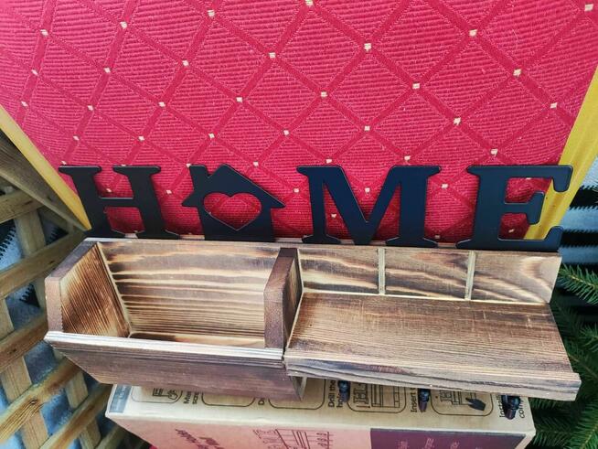 Półka szafka na Klucze Drewniana ścienna wisząca Regał